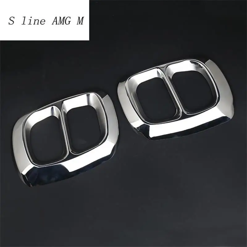 Car styling Chrome Trim Modified Tail Throat Liner Pipe Exhaust System Decoration For Mercedes Benz GLA X156 Auto Accessories