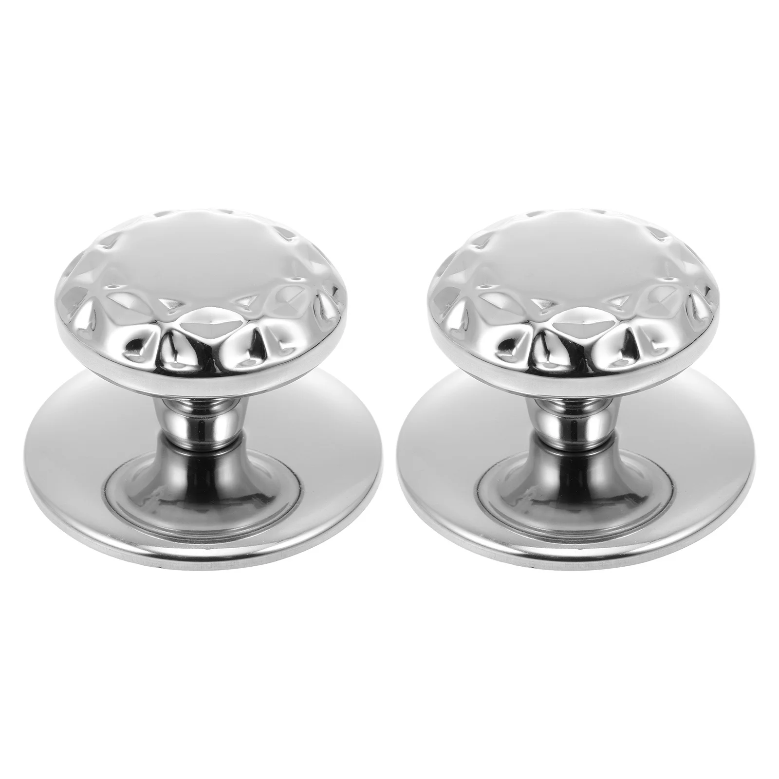 

2Pcs Stainless Steel Pot Lid Knobs Replacement Handles Anti-Rust Non-Slip Cookware Lid Grip Pan Cover Accessory