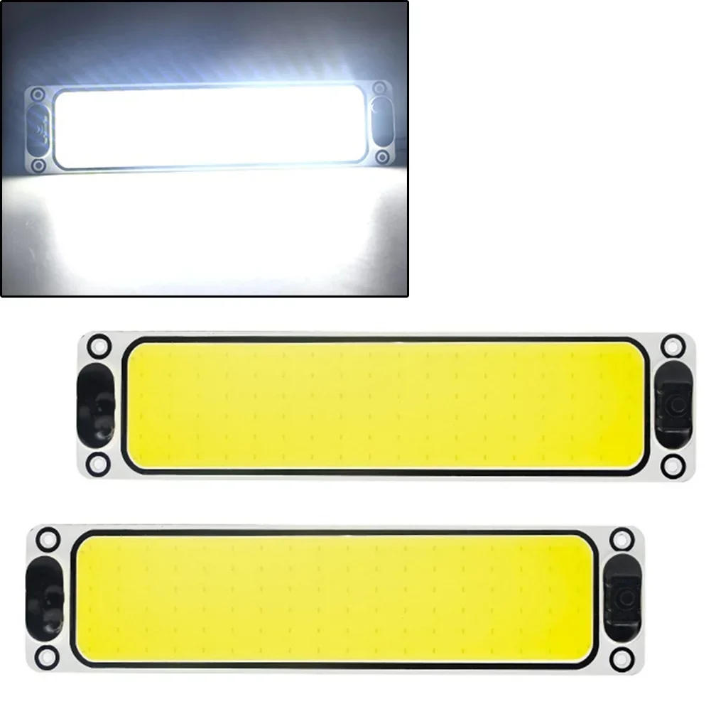 1x White Cob 108 SMD Led 12v 24v Panel Dome Lamp Auto Car Interior Reading Plate Light Roof Ceiling Interior Wired Lamp