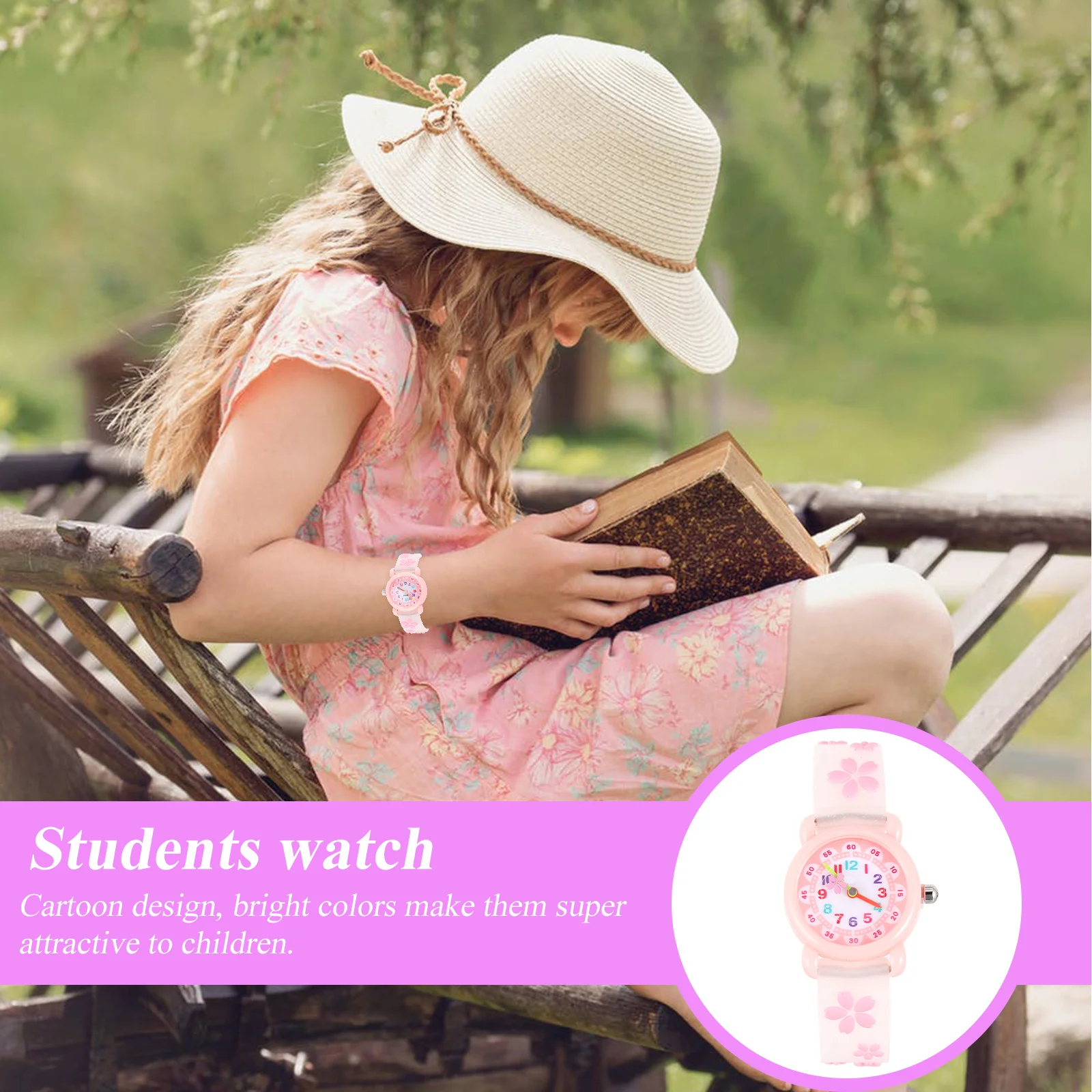1pc Waterproof Kids Quartz Watch For Student Children Wristwatch Wristwatch Fashion Cute Waterproof Children Watch