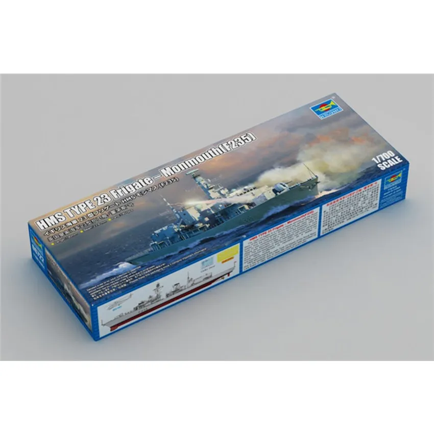 

Трубач, масштаб 1/700, HMS, тип 23, Frigate Monmouth (F235), военная пластиковая модель в сборе # 06722