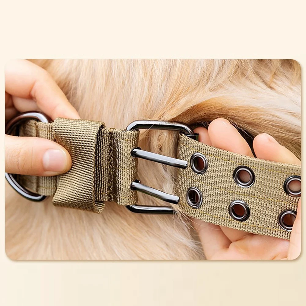 NYLON Dog Collar Neck Protection Soft Inner Lining Breathable Adjustable Nylon Dog Collars With Metal D-ring Buckle Pet Supplies