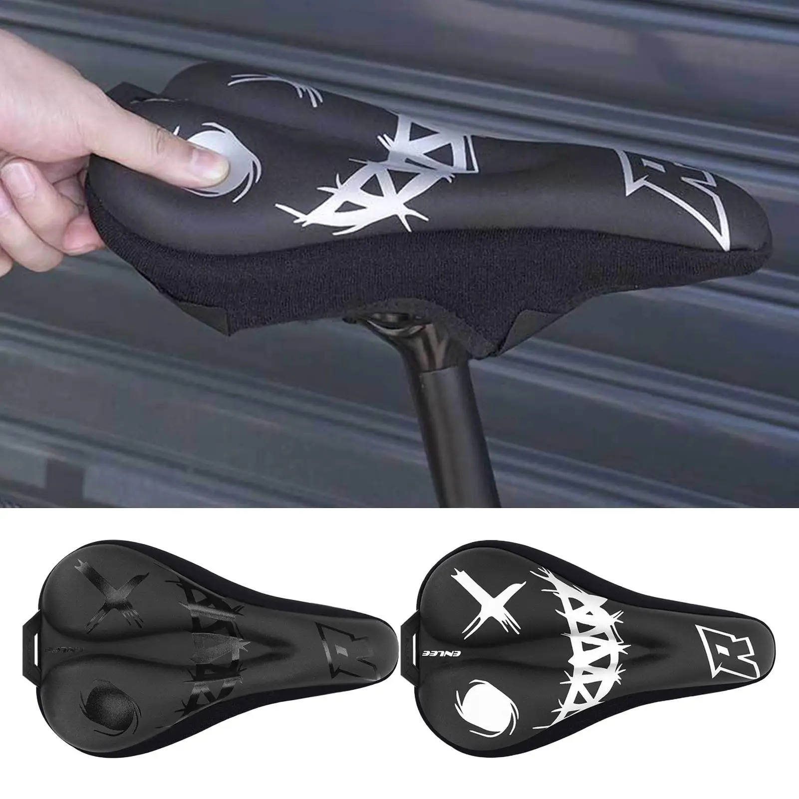 

Bike Seat Cover Memory Foam Anti Slip Comfort Cushion Bicycle Saddle Pad Long Distance Cycling Accessories Shock Absorption