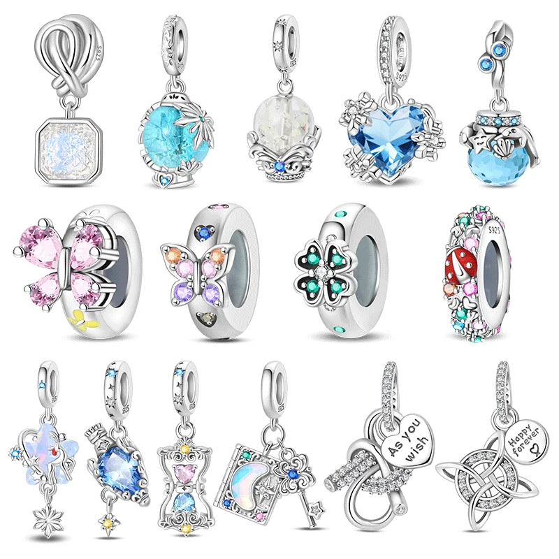 

Ice Snow Fairy Charms 925 Silver Snowflake Luminous Crystal Ball Beads Fit 3mm 925 Original Bracelets DIY Jewelry Birthday Gift