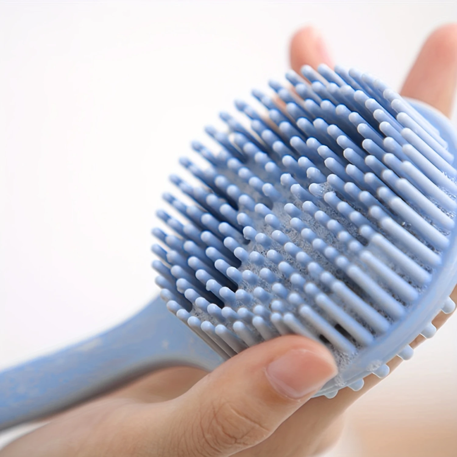 Long Handle Bath Brush for Shower, Soft Back Scrubber, Body Washer for Women and Men - Bathroom Accessories