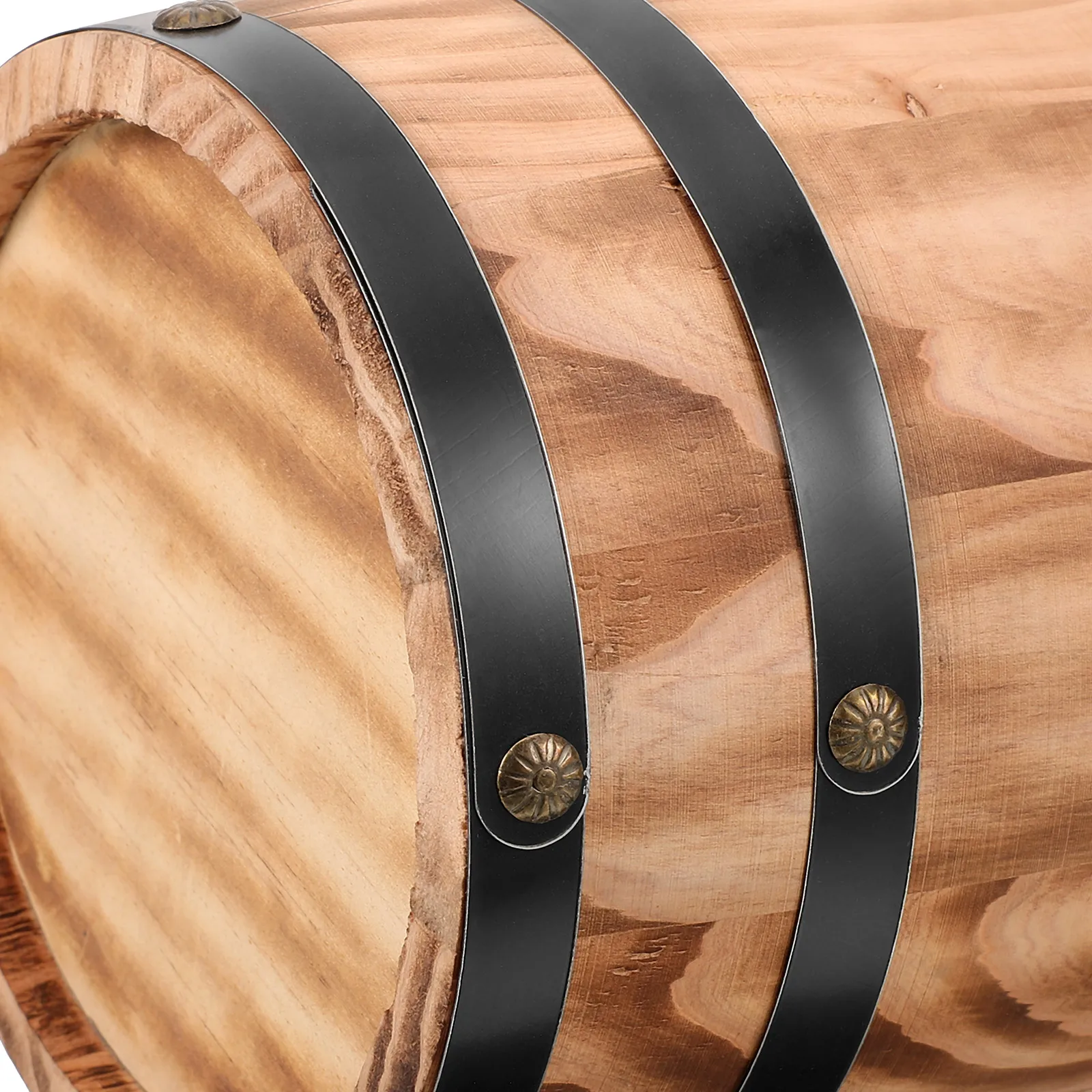 

Rustic Oak Barrel Decor 20x16cm Wooden Wine Whiskey Barrel Unique Retro Bar Kitchen Garden Landscaping Ornament