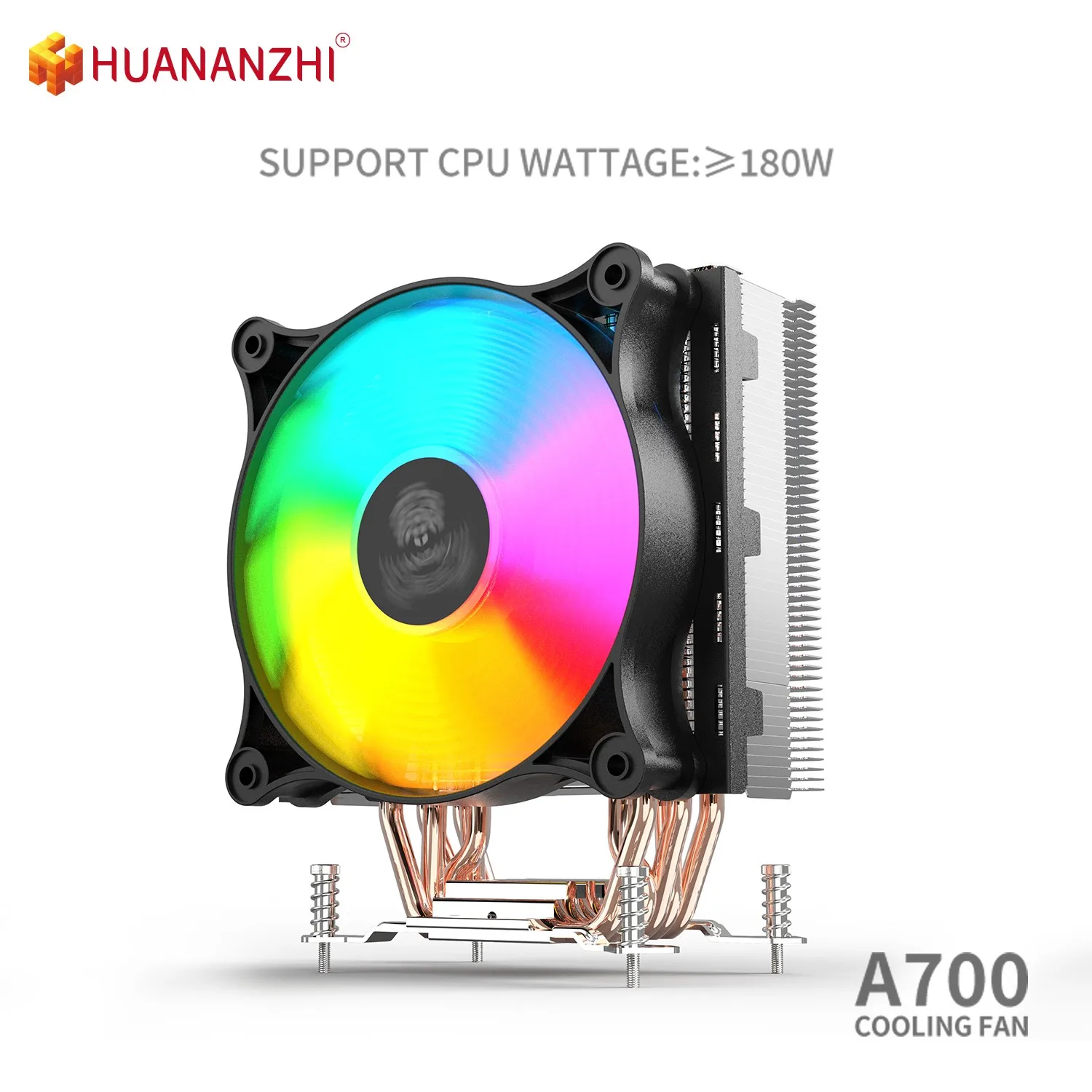 HUANANZHI A700 6 Copper Heat Pipe LED CPU Cooler Cooling Fan Radiator Quiet SINGLE Fan Heatsink