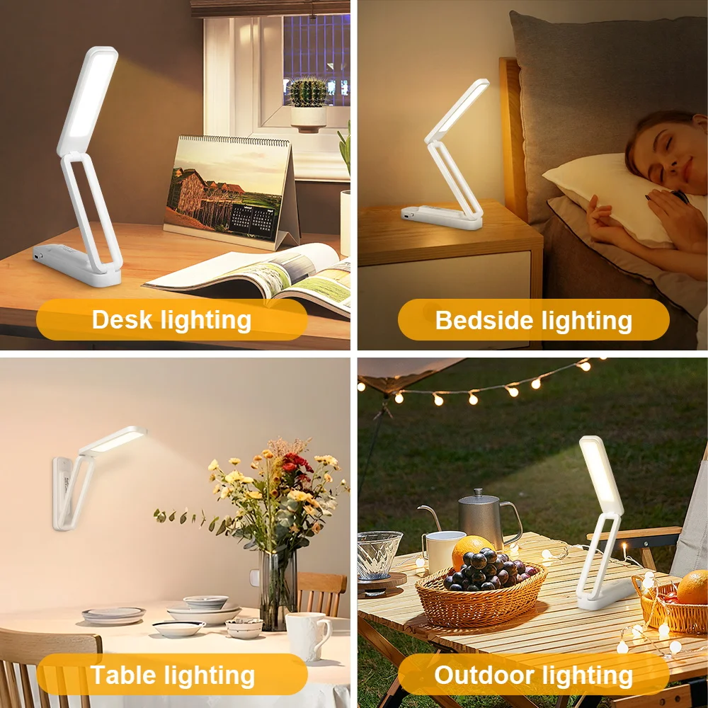 Veilleuses LED tactiles à intensité variable, lampe de table USB portable, lampe de chevet pour chambre à coucher, décor de chambre, 3 documents