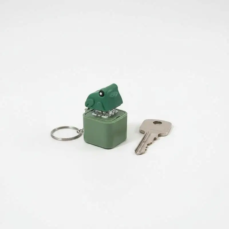 Funny Croaking Frog Duck Keychain Rechargeable Keyboard Fidget Clicker Sound Keyring With LED Light For Stress Relief