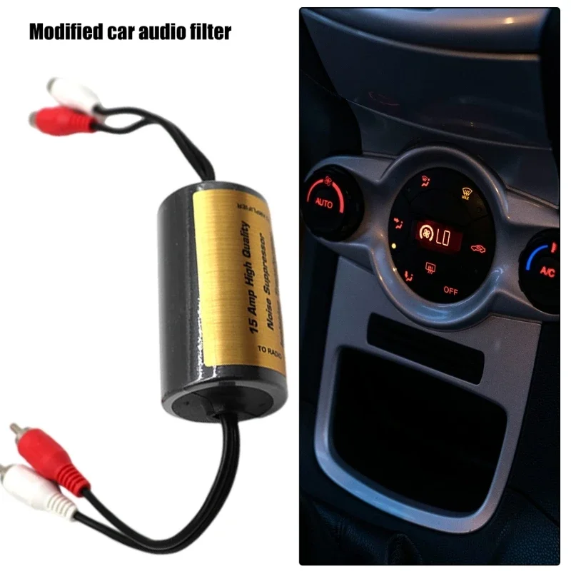 Upgraded Ground Noise Isolator, Noise Filter for Car Radio/Home Stereo Systems Noise Suppressor Reducer Alternator