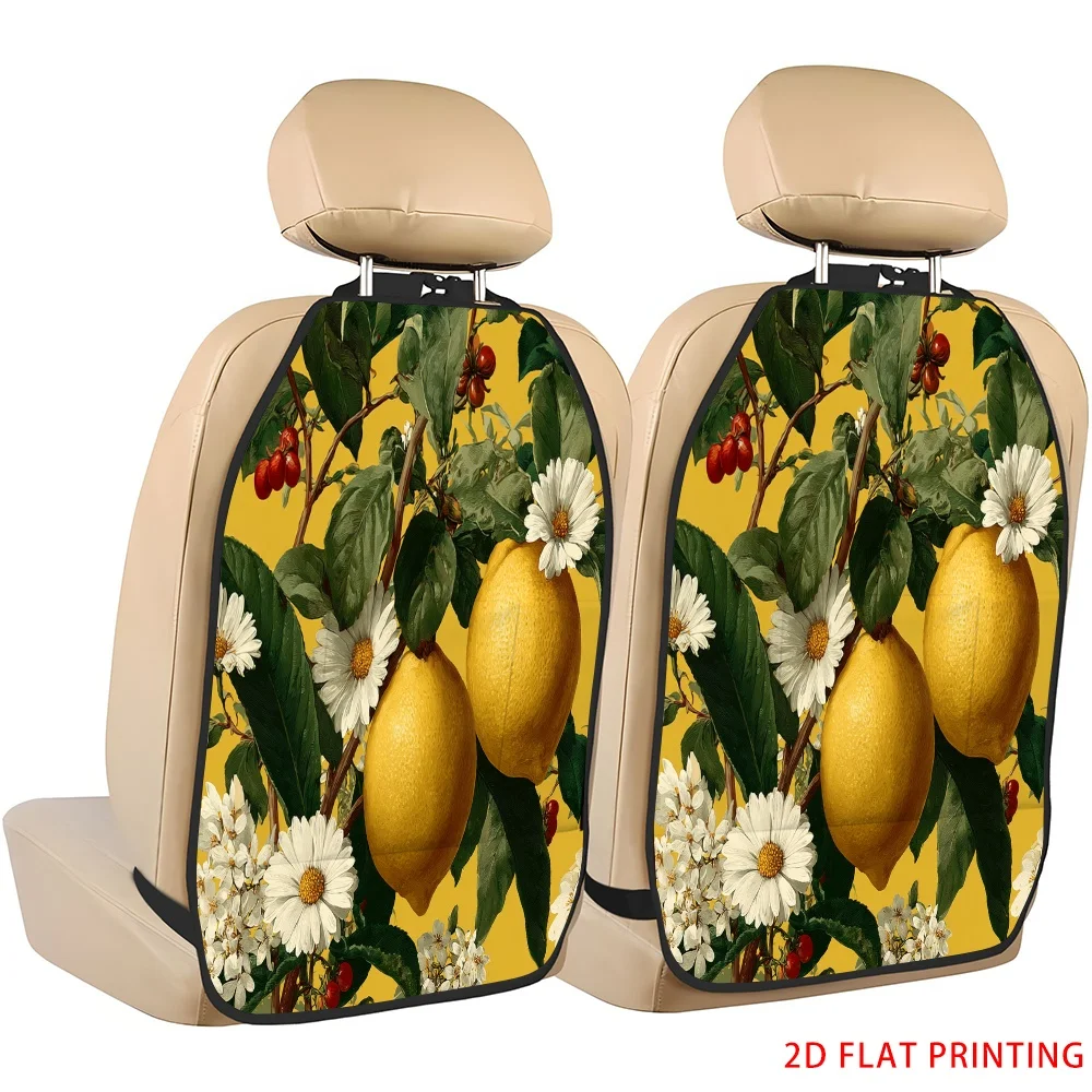 2D Plane Printing 2pcs Backseat Protector Seat Covers Individuation Decoration Animal Friends Pattern Applies To Various Models