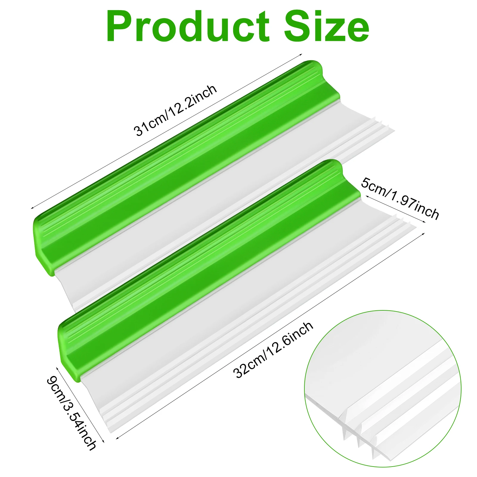 Youdaju 2 Pack 12.2 Inch Car Drying Squeegee Water Blade Silicone Squeegee Professional Automotive Wiper Car Squeegee Auto Car D