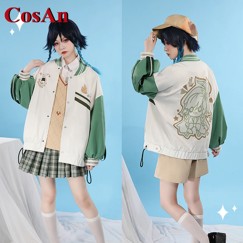 

CosAn Game Genshin Impact Venti Cosplay Costume Sweet Fashion Daily Coat Activity Party Role Play Clothing