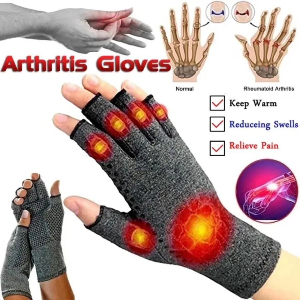 

Fingerless Compression Gloves Rehabilitation Nursing Joint Pain Anti Arthritis Therapy Gloves for Computer Typing Sport Cycling