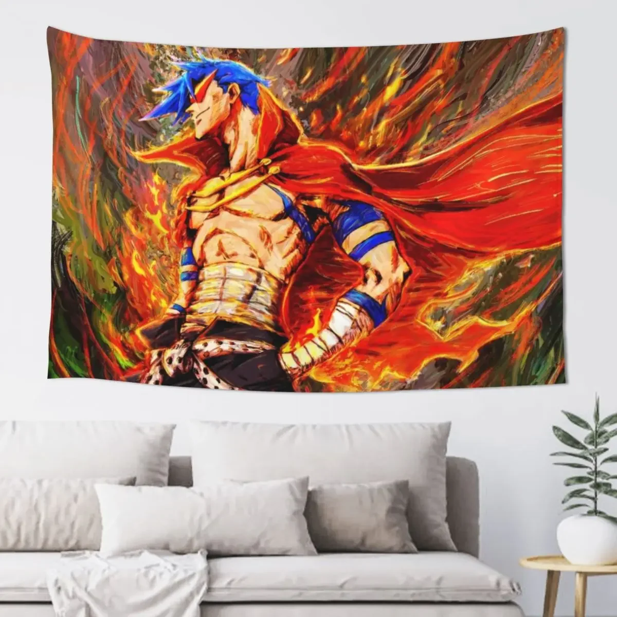 

kamina gurren lagann Tapestry Decoration For Home Japanese Room Decor Room Decorating Aesthetic Tapestry