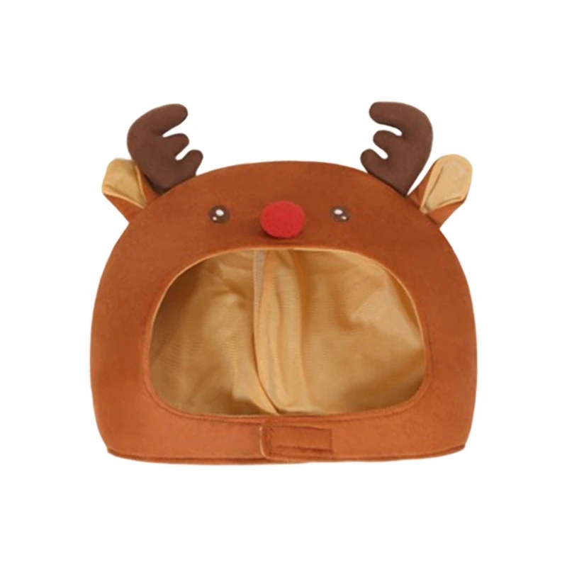 Saisonale Hirschkostüm-Hut-Charakterkappe mit gebogener Hornform, einzelnes Weihnachtsfeierzubehör für Familienfotos, Bühne 3XUF – Detail 1