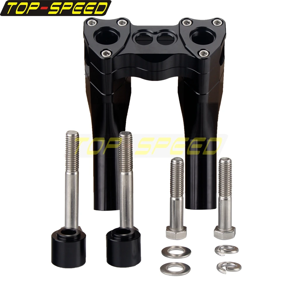 Motorcycle Pullback Style Modular Handlebar Risers Kit For Harley FLFBS FLSL FXBB FXBR FXBRS FXDRS FXFB FXFBS FXLR FXLRS FXLRST