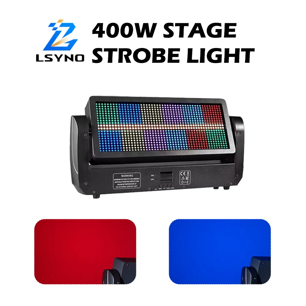 

400W RGB+W Stage Strobe Light DMX512 12+12 Segment LED DJ Moving Head Strobe Lights Disco Stage Wash Effect For Nightclub Event