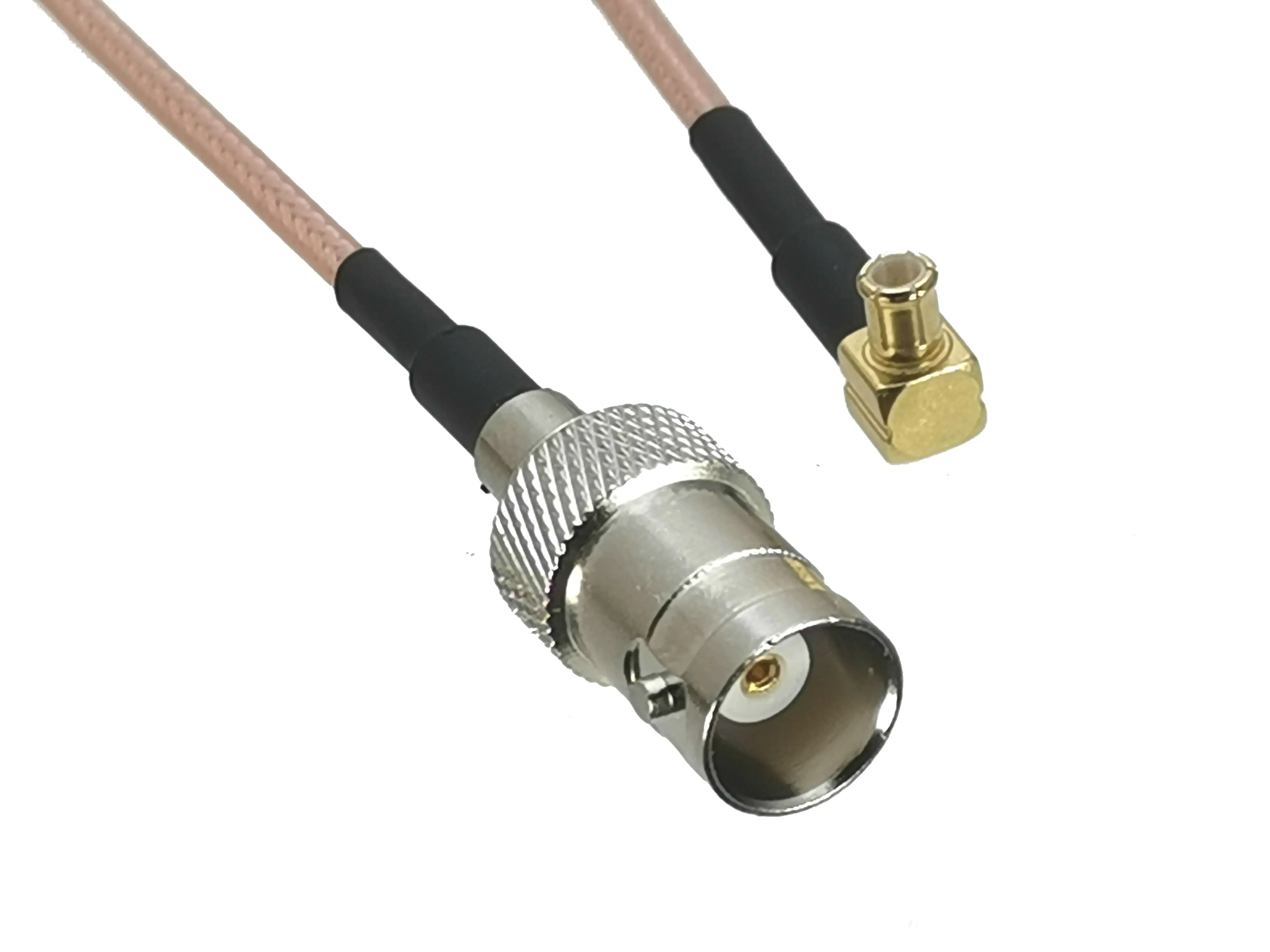 

cable BNC female jack to MCX male plug right angle Connector crimp RG316 RF pigtail 4inch~10M