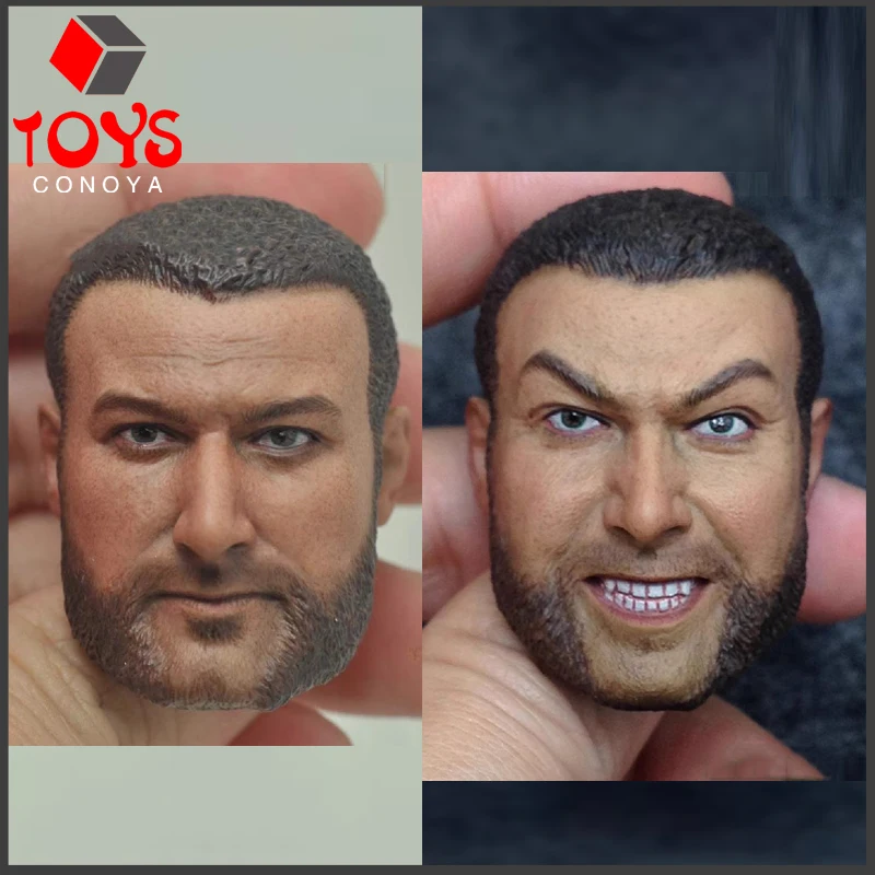 

1/6 Scale Victor Liev Schreiber Head Sculpt Calm Angry Head Carving Model Fit 12'' Male Soldier Action Figure Body Doll