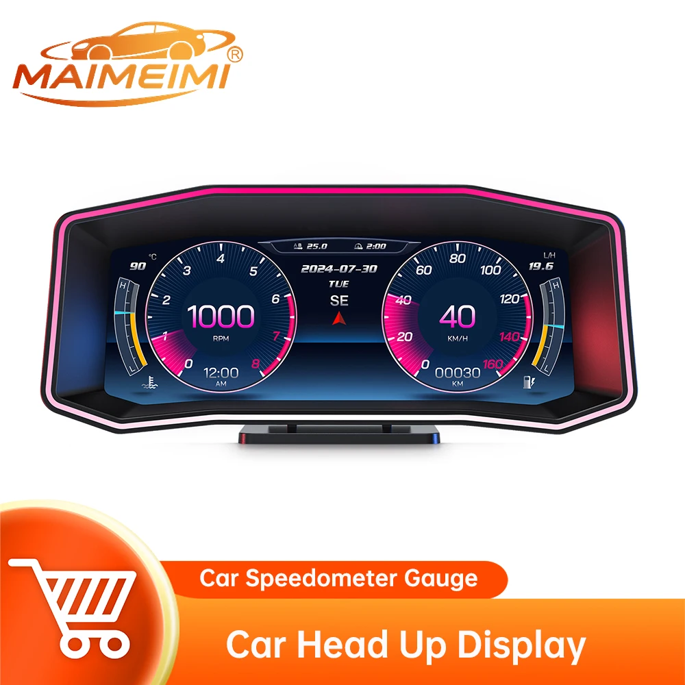Newest P4 Car OBD2 Head Up Display For HUD On Board Computer Digital Overspeed Alarm Universal Auto Electronic Accessories Smart