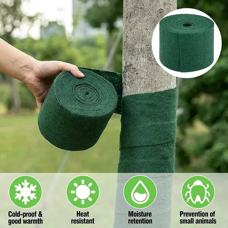 

Tree Trunk Protector Gardening Wrap Winter-Proof Tree Trunk Shrub Plants Antifreeze Bandage Tape Entangled Cotton Cloth Warm