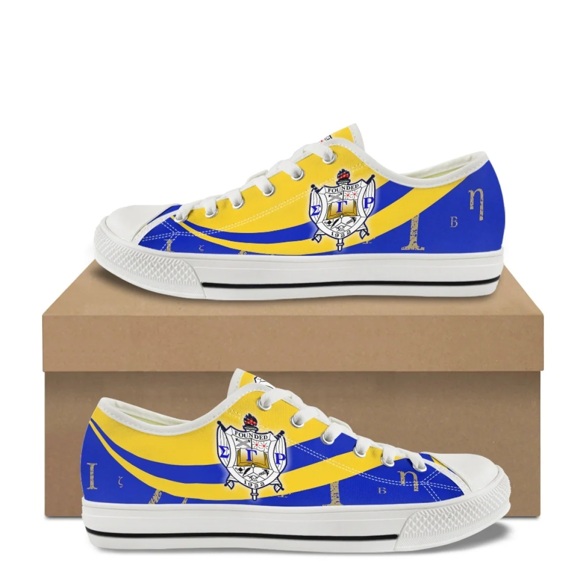 Sapatos de lona unissex com padrão Sigma Gamma Rho, tênis respirável para viagens ao ar livre, leve e clássico, Low Top, Brand Design, novo