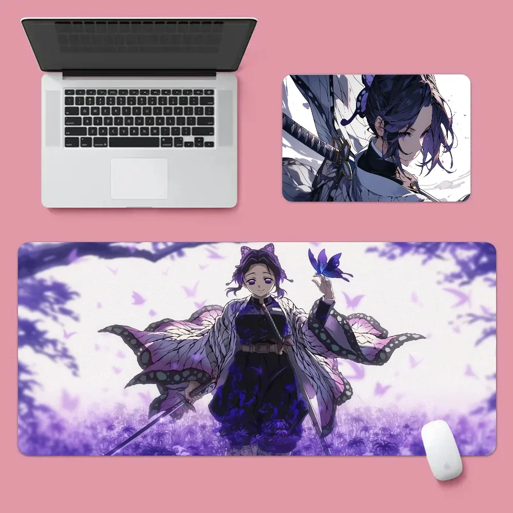 Demon Slayer Kochou Shinobu New Arrival Large Gaming Mousepad L XL XXL Gamer Mouse Pad Size Keyboard Mat Mousepad Boyfriend Gift