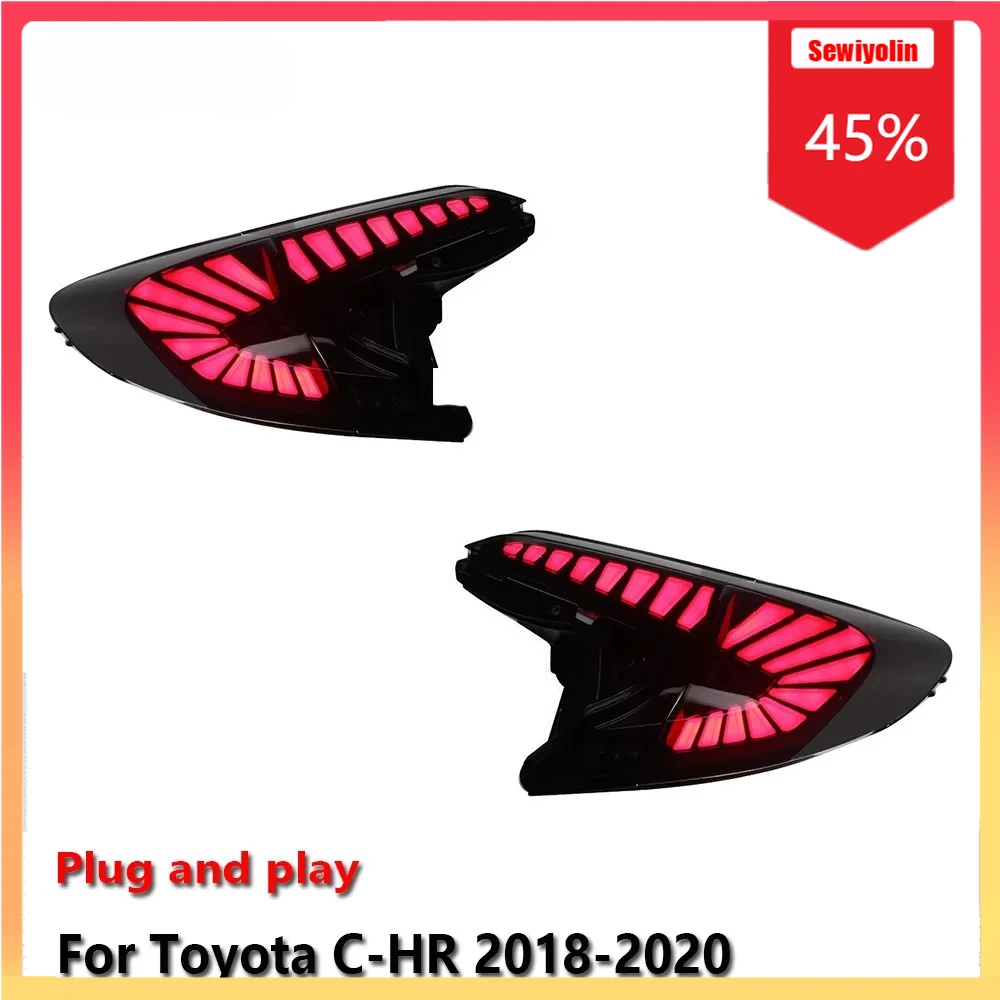 

Car LED Tail Light Automobile Parts For Toyota C-HR 2018-2020 Auto Fog DRL Brake Turn Signal Lamp Plug and Play