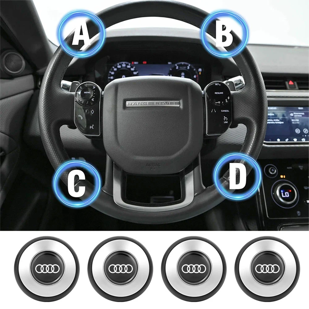 1pcs Car 360 Degree Rotating Steering Wheel Booster Center Cover For Audi Sline A4 B7 B8 B9 A3 8V 8L B5 A5 Q2 Q3 A6 C6 C5 C7 A1