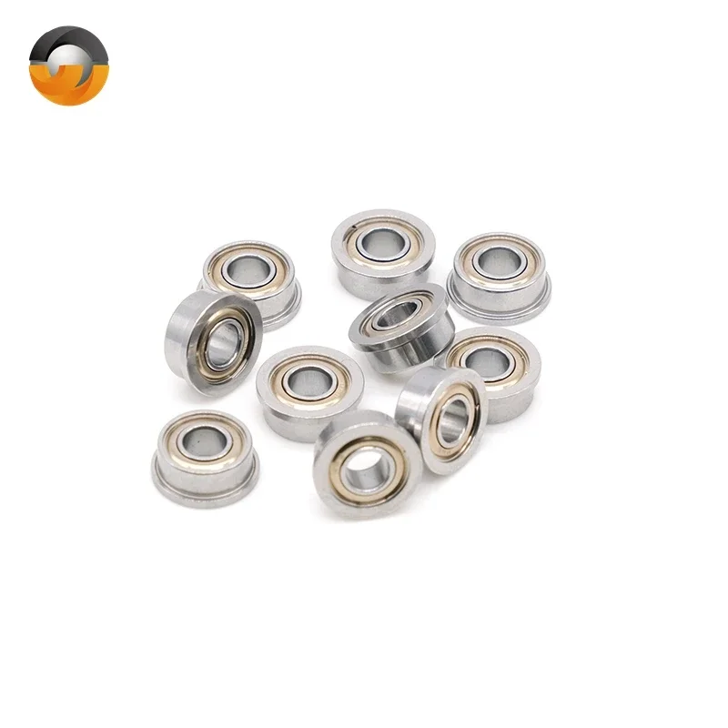 10PCS F684ZZ Flange Bearing 4x9x4mm Double Shielded Miniature Deep Groove Ball Bearings Chrome Steel ABEC-7 Precision