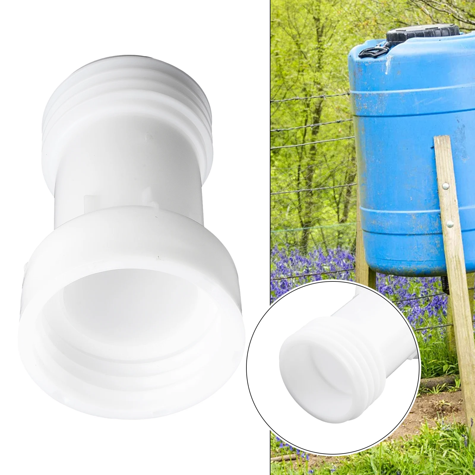 S60*6 IBC Ton Extension Joint Plastic Joint Dust Drain Tube Discharge 60mm Thread Connector IBC Tank Fitting For Rainwater Tank