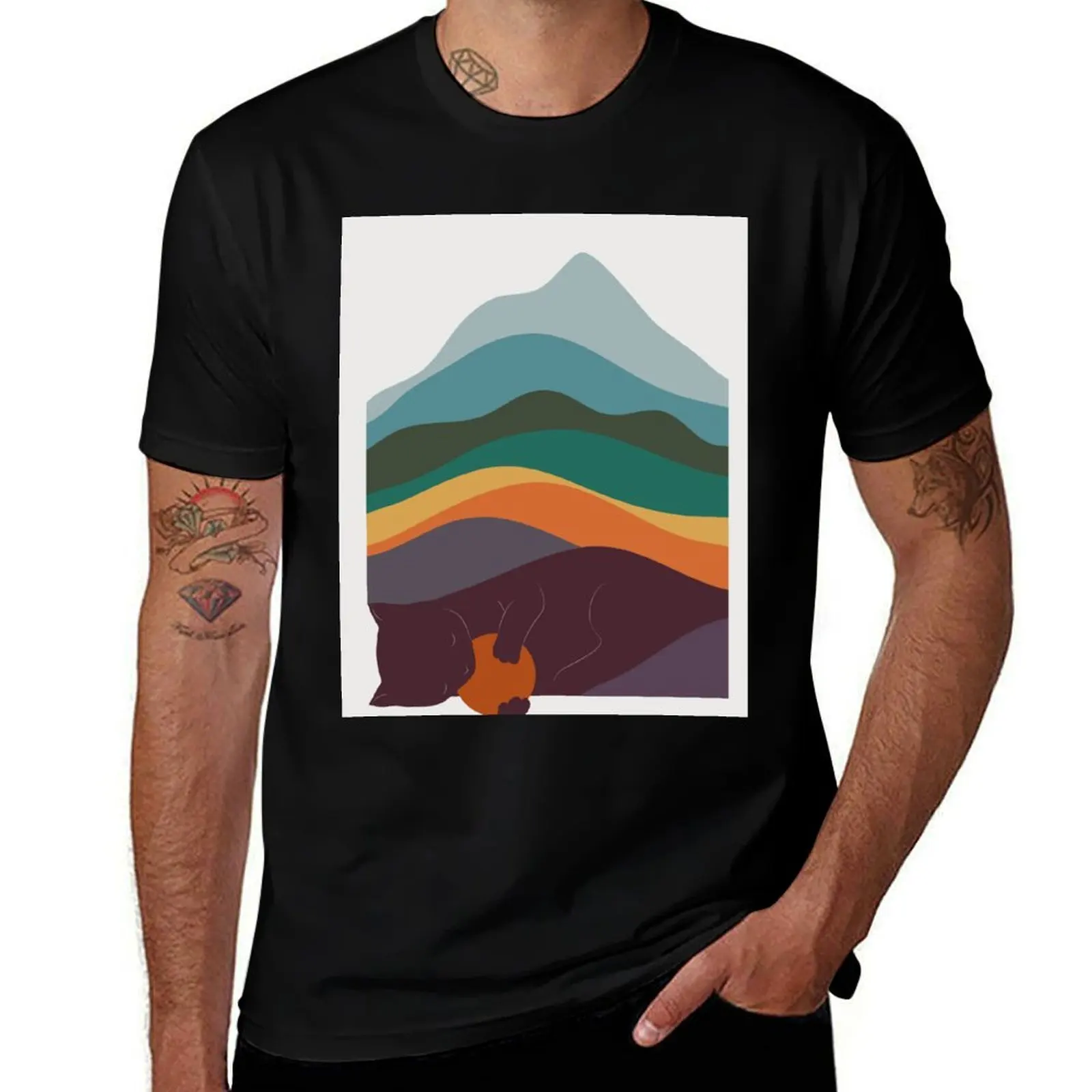 

Cat Landscape 8 T-Shirt man t shirt designer man t shirts for men T-Shirt