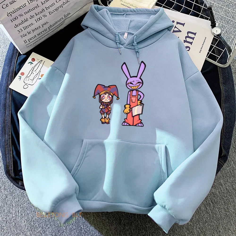 Sweats à capuche de dessin animé numérique pour femmes, pulls chauds, sweats à capuche de style LYus Horror, sourire d'hiver, confortable, PVD