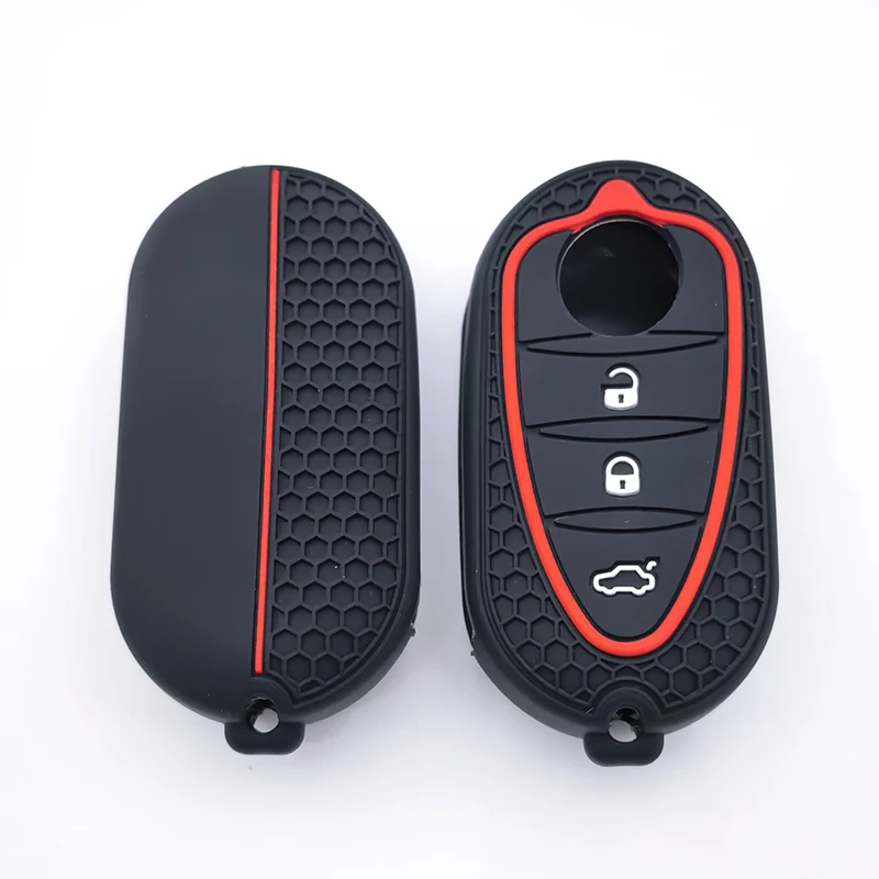 2025 High Quality Silicone Car Key Cover Skin Case for Alfa Romeo Mito Giulietta 159 GTA 3 Buttons Remote Protect Shell