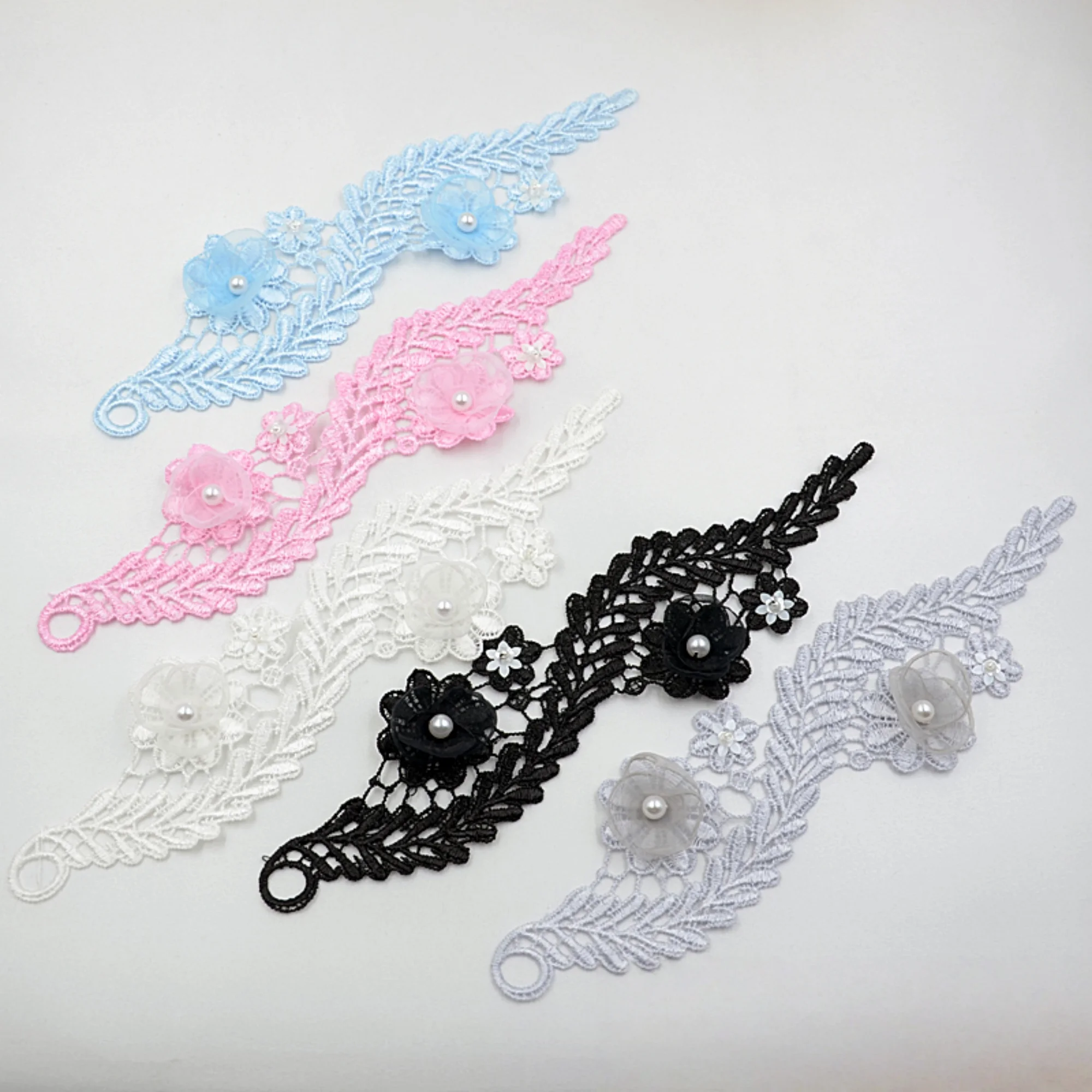 

1 Pair Beaded Lace Flower Brooch Pins – DIY Small Lace Flower Accessories for Jacket, Dress, Hat & Headband Decoration – Wedd