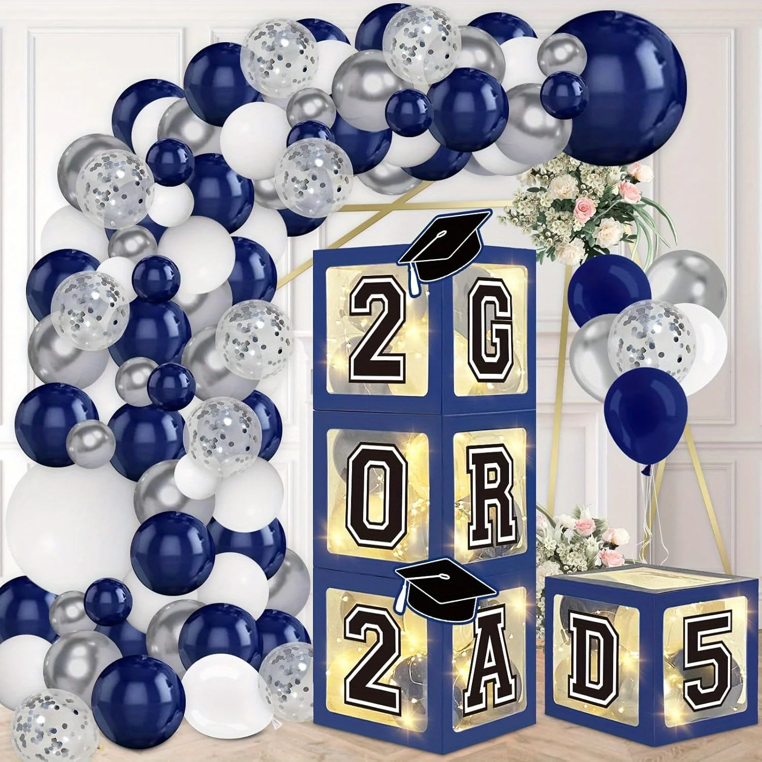 

110pcs Graduation Theme Balloon Arch Set Suitable for Party Decoration Birthday Party Bar Mitzvah Graduation Ceremony Decoration