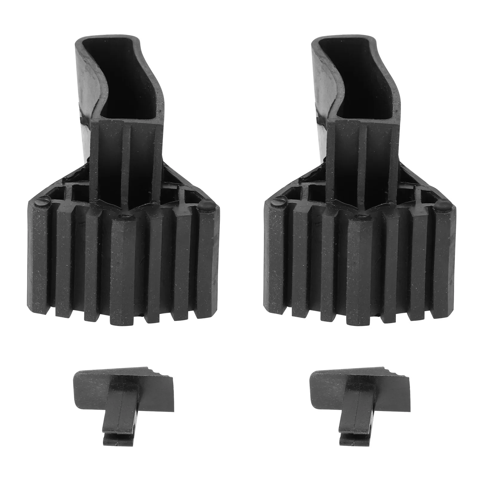 1Set Black Ladder Feet Covers Non-Slip Thick Rubber Mat Durable Extension Ladder Foot Protector Replacement Feet Cover
