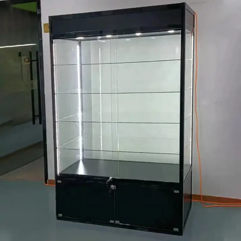 custom，Retail and Smoke Store Furniture Showcase Lockable Glass Showcase Display for Products Display