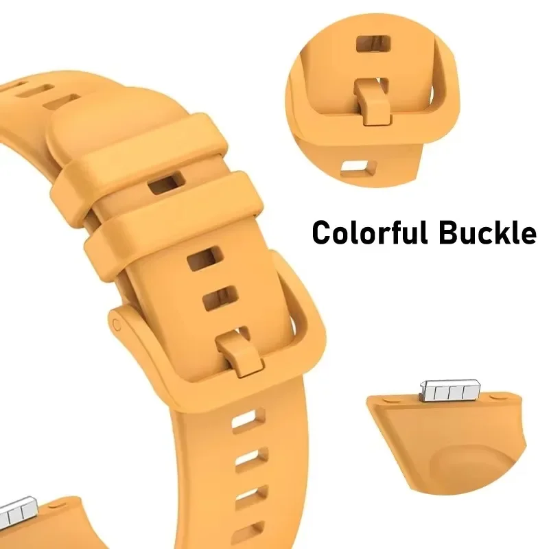 حزام سيليكون + حافظة PC لساعة Huawei Watch Fit 3/4 HD من الزجاج المقسى سوار معصم مريح لساعة Huawei Watch Fit 4 Pro/4 Correa Belt