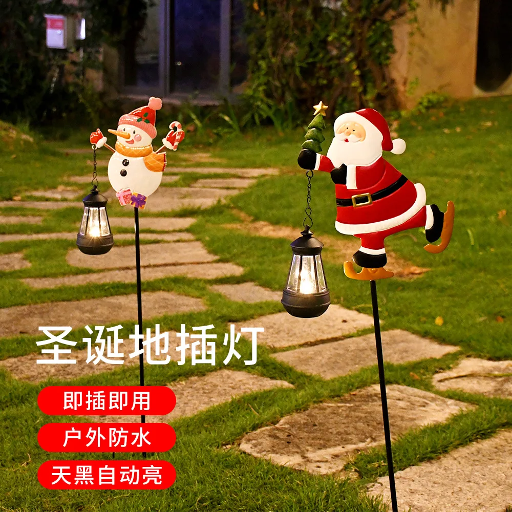 2025 New Solar Christmas Lawn Lights - Waterproof Ground-Stake Decor for Garden & Yard Ambiance