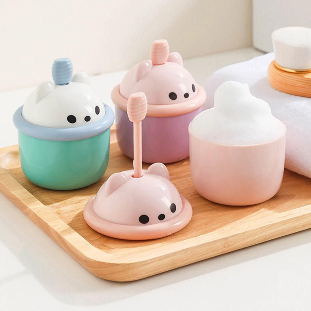 3 Stuks Gezichtsreiniger Schuimende Fles Leuke Cartoon Ontwerp Thuisgebruik Diepe Reiniging Verjonging Schuim Pomp Fles Gezicht Wassen Schuim maker