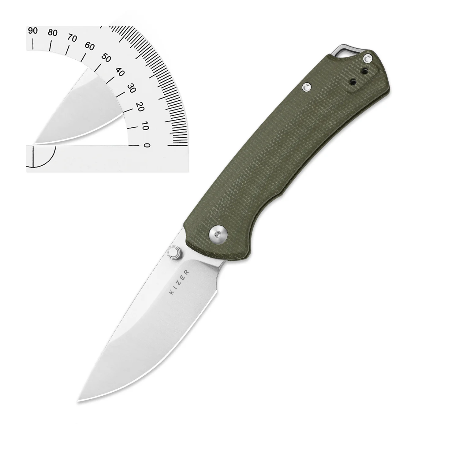 Kizer سكين للفرد T1 BD V3490.2BA1/V3490.2BA2 T1 CD V3490.2CA1/V3490.2CA2 Micarta/G10 مقبض مع سكاكين الجيب بشفرة Nitro-V #5