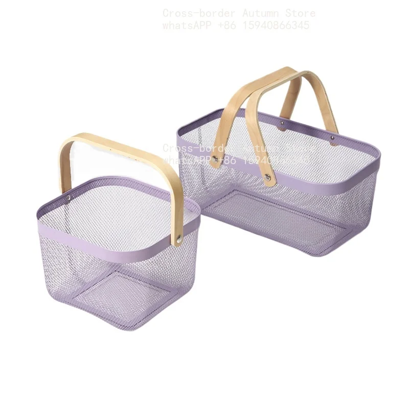 Storage Basket Snacks Fruit Sundries Vegetable Basket Desktop Cabinet Household Portable Storage Basket Dirty