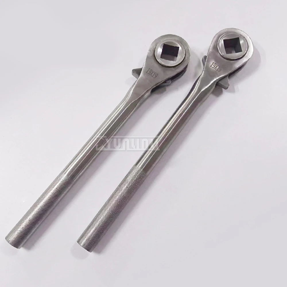 13-27mmstainless Steel Quick Two-Way Square Ratchet Handel Wrench Non-slip Spanner Car Repair Tool