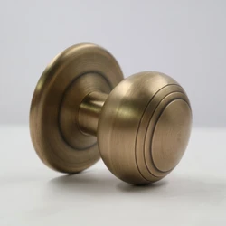 45mm Solid Thickened Spherical Handle Single Hole Vintage Brass Door Konbs Antique Copper Handles Simple Hardware Accessories