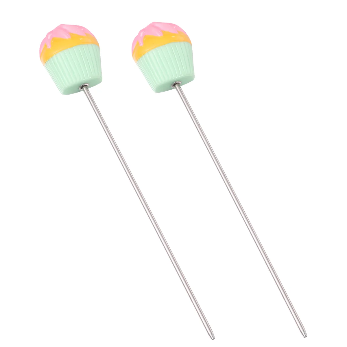 

2 Pcs Bread Testing Supplies Cake Pin Stainless Steel Tester Biscuit Stirring Needle Cakes