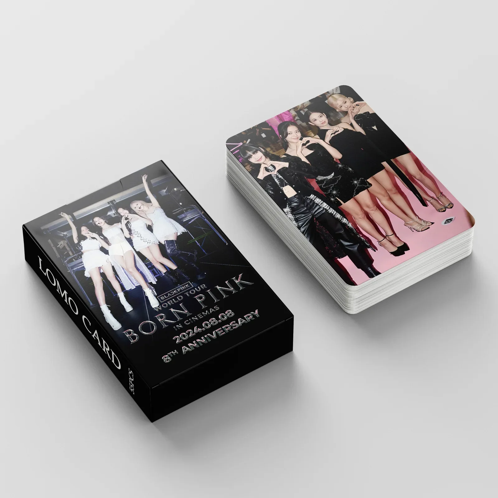 Tarjeta Lomo de Kpop Born Pink, tarjeta Lomo de 8 ° aniversario, JISOO JENNIE LISA ROSE, postales, sesión fotográfica para Fans, regalos de colección, 55 piezas por juego