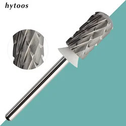 HYTOOS 5XC Round Top Large Barrel Nail Drill Bits 3/32 Carbide Burr Remove Thick Gel Manicure Drills Accessories Supplier