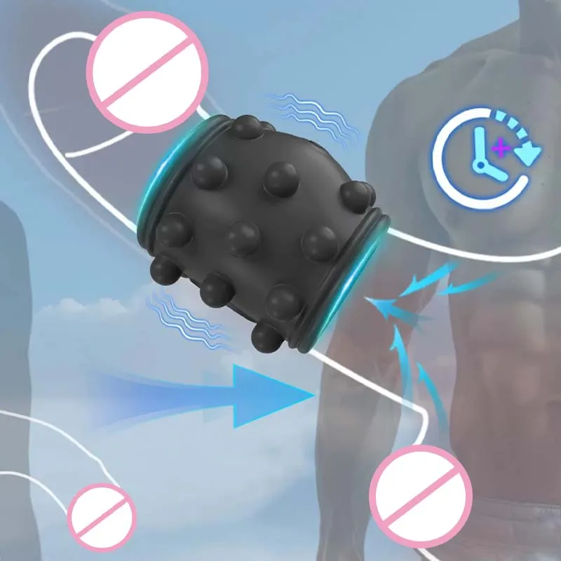 حلقة القضيب هزاز القضيب موسع للزوجين G بقعة تحفيز تهتز خاتم الديك تأخير القذف لعبة الجنس للرجال الكبار